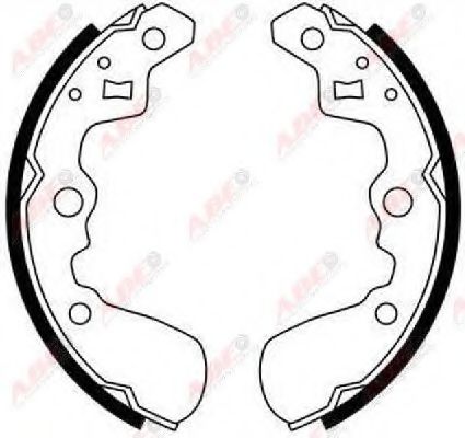 Тормозные колодки барабанные ABE C08013ABE