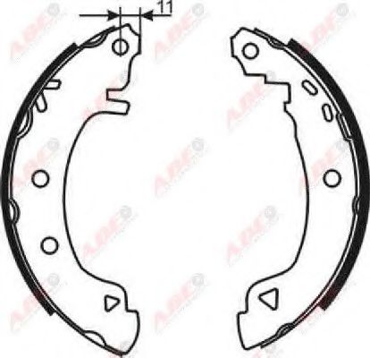 Тормозные колодки барабанные ABE C0D006ABE