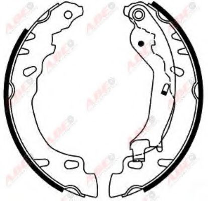 Тормозные колодки барабанные ABE C0F029ABE