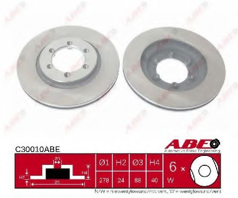 Тормозной диск ABE C30010ABE Тормозной диск ABE C30010ABE