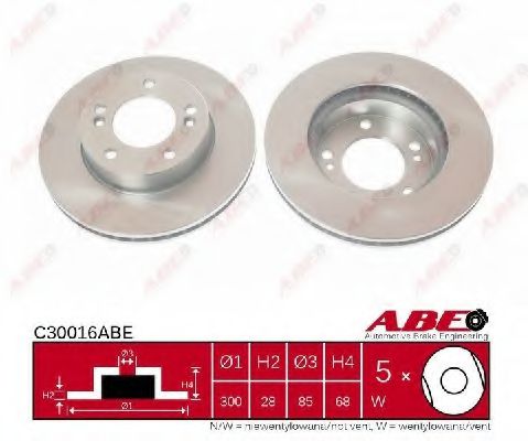 Тормозной диск ABE C30016ABE Тормозной диск ABE C30016ABE