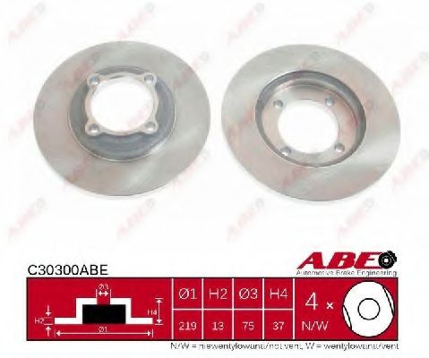 Тормозной диск ABE C30300ABE Тормозной диск ABE C30300ABE