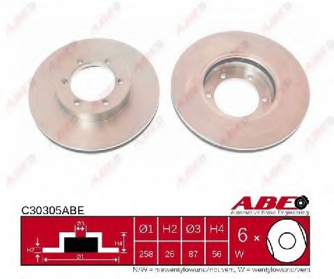 Тормозной диск ABE C30305ABE Тормозной диск ABE C30305ABE