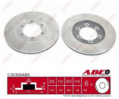 Тормозной диск ABE C30306ABE Тормозной диск ABE C30306ABE