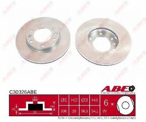 Тормозной диск ABE C30326ABE Тормозной диск ABE C30326ABE