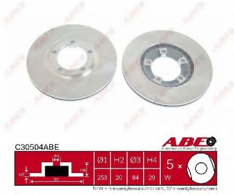 Тормозной диск ABE C30504ABE Тормозной диск ABE C30504ABE