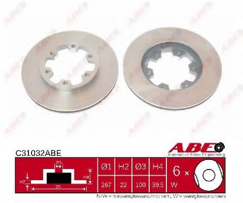 Тормозной диск ABE C31032ABE Тормозной диск ABE C31032ABE