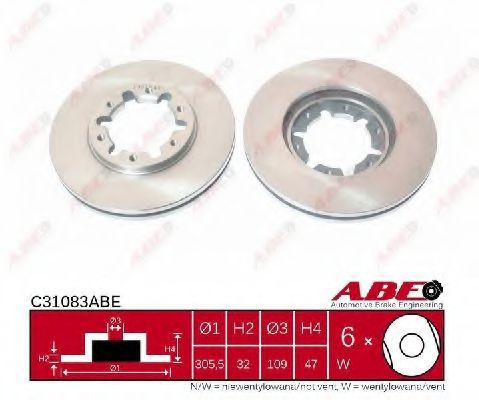 Тормозной диск ABE C31083ABE Тормозной диск ABE C31083ABE