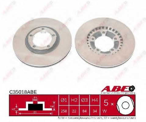 Тормозной диск ABE C35018ABE Тормозной диск ABE C35018ABE