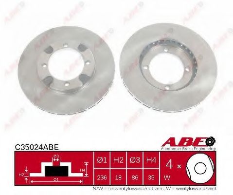 Тормозной диск ABE C35024ABE Тормозной диск ABE C35024ABE