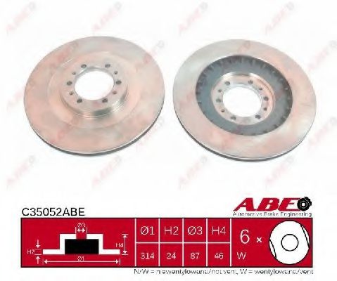 Тормозной диск ABE C35052ABE Тормозной диск ABE C35052ABE