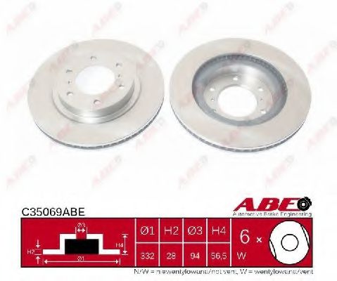 Тормозной диск ABE C35069ABE Тормозной диск ABE C35069ABE