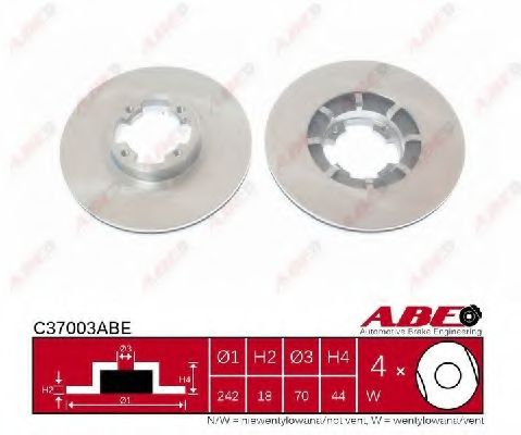 Тормозной диск ABE C37003ABE Тормозной диск ABE C37003ABE