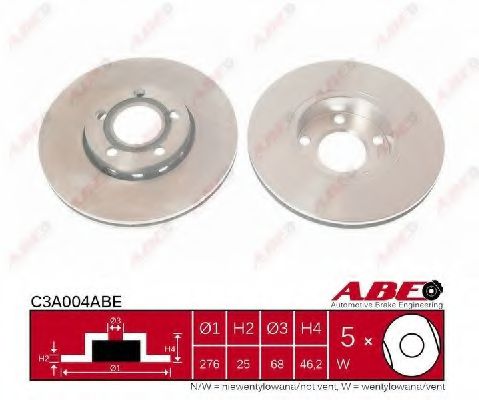 Тормозной диск ABE C3A004ABE Тормозной диск ABE C3A004ABE