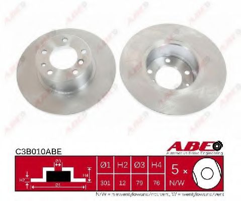 Тормозной диск ABE C3B010ABE Тормозной диск ABE C3B010ABE
