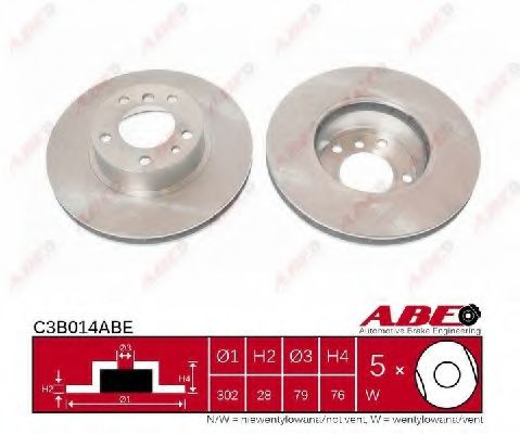 Тормозной диск ABE C3B014ABE Тормозной диск ABE C3B014ABE