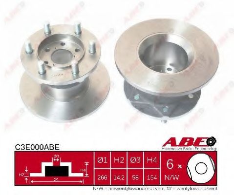 Тормозной диск ABE C3E000ABE Тормозной диск ABE C3E000ABE