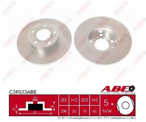 Тормозной диск ABE C3F023ABE Тормозной диск ABE C3F023ABE