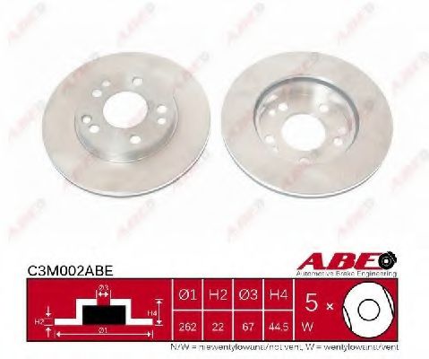 Тормозной диск ABE C3M002ABE Тормозной диск ABE C3M002ABE