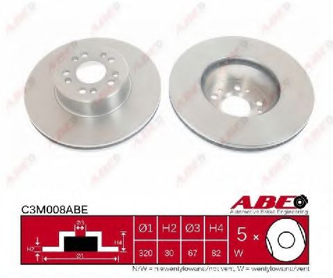 Тормозной диск ABE C3M008ABE Тормозной диск ABE C3M008ABE