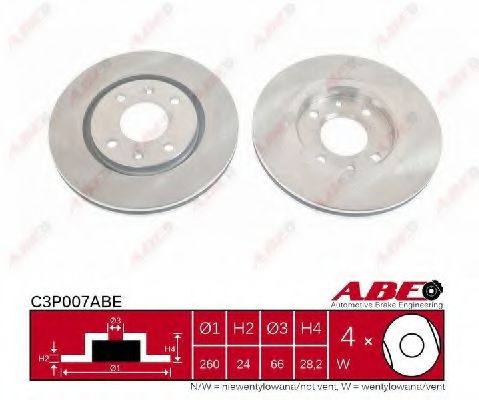 Тормозной диск ABE C3P007ABE