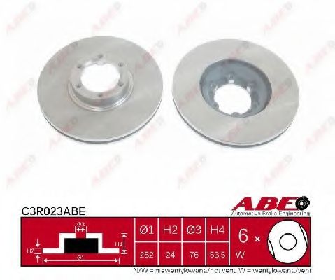 Тормозной диск ABE C3R023ABE Тормозной диск ABE C3R023ABE