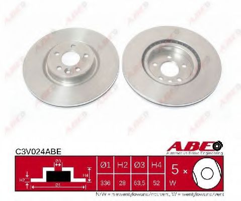 Тормозной диск ABE C3V024ABE Тормозной диск ABE C3V024ABE