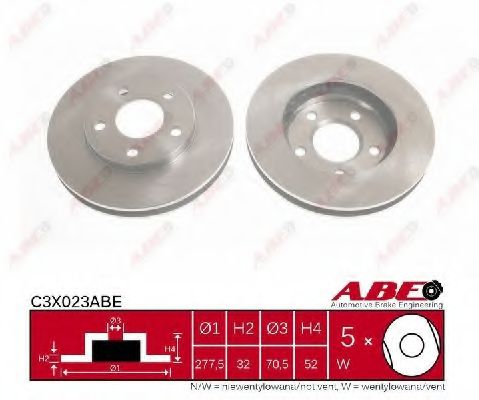 Тормозной диск ABE C3X023ABE Тормозной диск ABE C3X023ABE