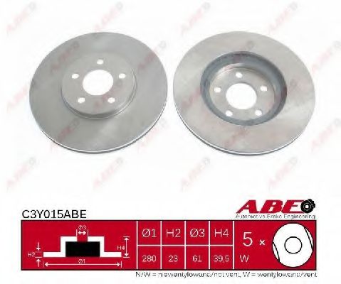 Тормозной диск ABE C3Y015ABE Тормозной диск ABE C3Y015ABE