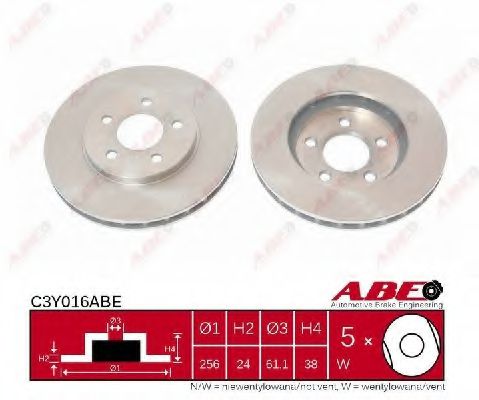 Тормозной диск ABE C3Y016ABE Тормозной диск ABE C3Y016ABE