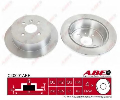 Тормозной диск ABE C40001ABE Тормозной диск ABE C40001ABE