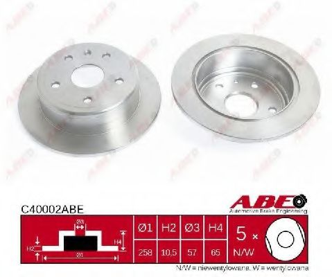 Тормозной диск ABE C40002ABE Тормозной диск ABE C40002ABE