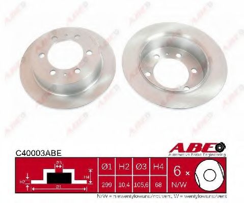 Тормозной диск ABE C40003ABE Тормозной диск ABE C40003ABE