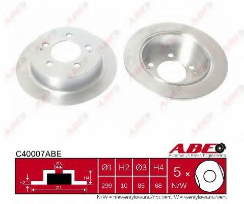 Тормозной диск ABE C40007ABE Тормозной диск ABE C40007ABE