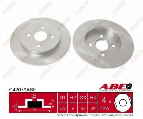 Тормозной диск ABE C42079ABE Тормозной диск ABE C42079ABE