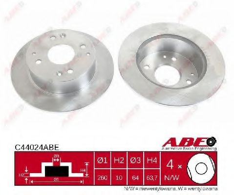 Тормозной диск ABE C44024ABE Тормозной диск ABE C44024ABE