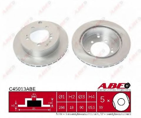 Тормозной диск ABE C45013ABE Тормозной диск ABE C45013ABE