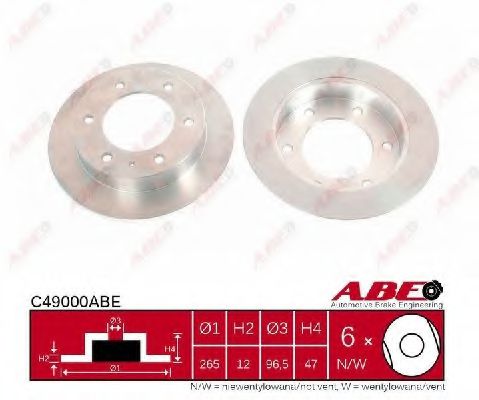 Тормозной диск ABE C49000ABE Тормозной диск ABE C49000ABE