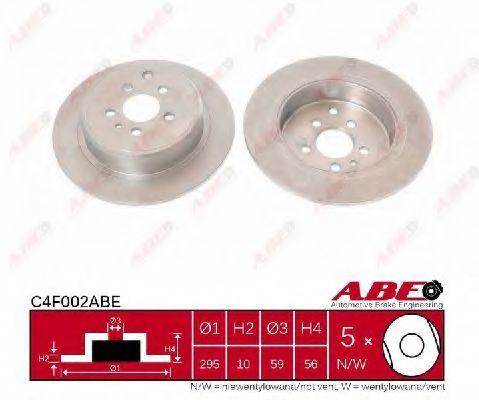 Тормозной диск ABE C4F002ABE Тормозной диск ABE C4F002ABE