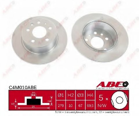 Тормозной диск ABE C4M010ABE Тормозной диск ABE C4M010ABE