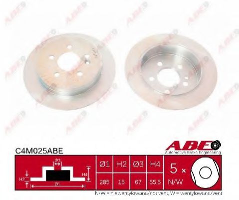 Тормозной диск ABE C4M025ABE Тормозной диск ABE C4M025ABE
