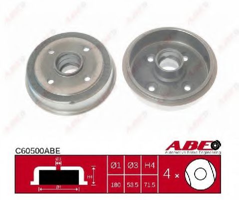 Тормозной барабан ABE C60500ABE Тормозной барабан ABE C60500ABE