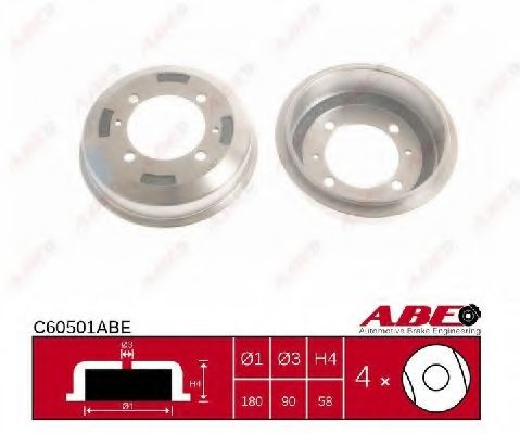 Тормозной барабан ABE C60501ABE Тормозной барабан ABE C60501ABE