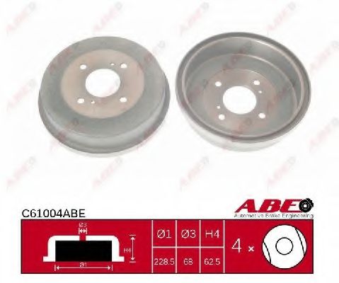 Тормозной барабан ABE C61004ABE Тормозной барабан ABE C61004ABE