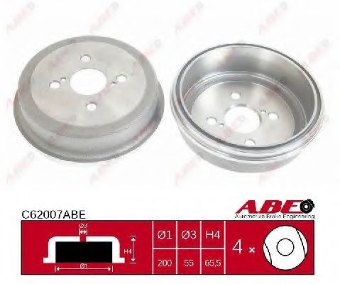Тормозной барабан ABE C62007ABE Тормозной барабан ABE C62007ABE