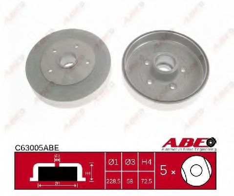 Тормозной барабан ABE C63005ABE Тормозной барабан ABE C63005ABE