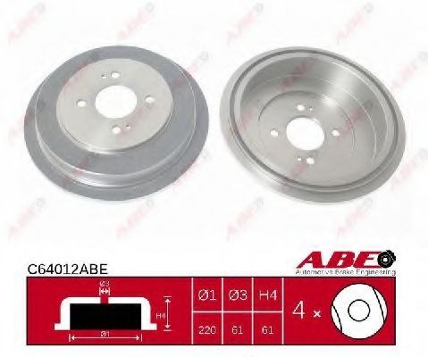 Тормозной барабан ABE C64012ABE Тормозной барабан ABE C64012ABE