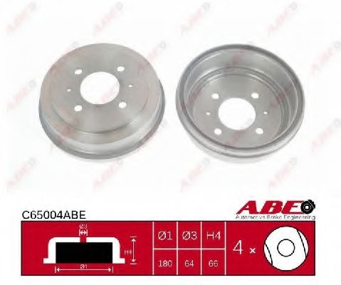 Тормозной барабан ABE C65004ABE Тормозной барабан ABE C65004ABE