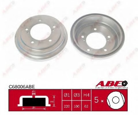 Тормозной барабан ABE C68006ABE Тормозной барабан ABE C68006ABE