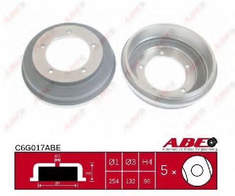 Тормозной барабан ABE C6G017ABE Тормозной барабан ABE C6G017ABE